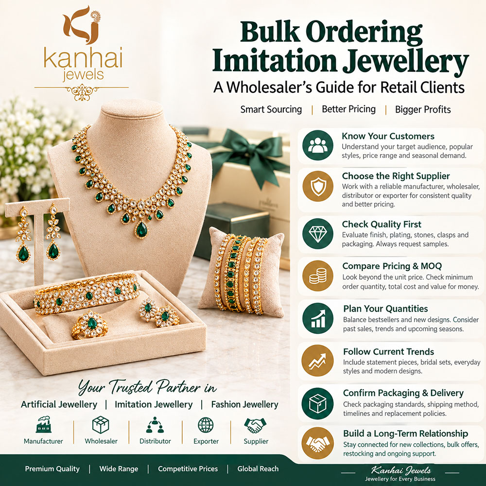 Bulk Ordering Imitation Jewellery: A Wholesaler's Guide for Retail Clients