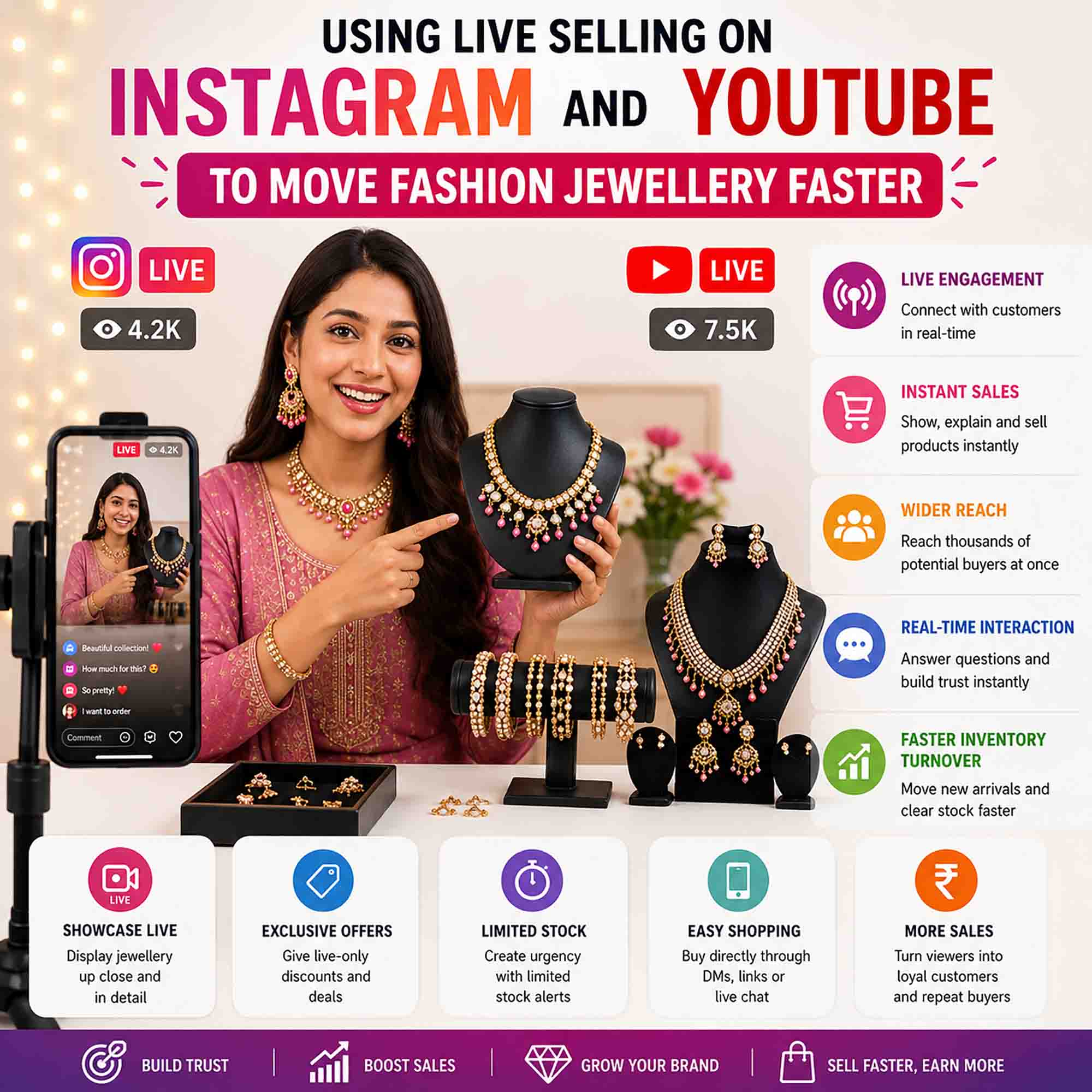 How Retailers Are Using Live Selling on Instagram and YouTube to Move Fashion Jewellery Faster