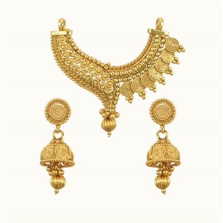 Antique Plain Gold Mangalsutra