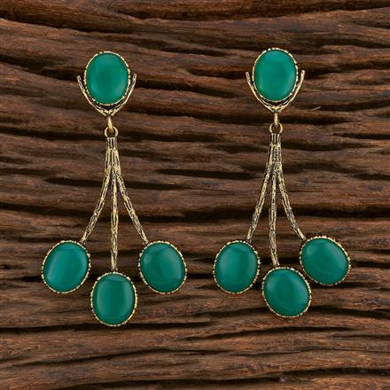 Indo Western Trendy Earring With Mehndi Plating