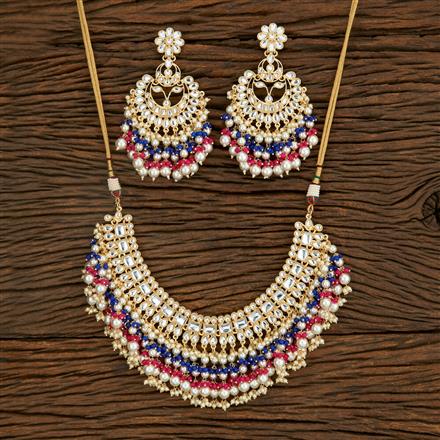 Indo Western Choker Necklace With Gold Plating