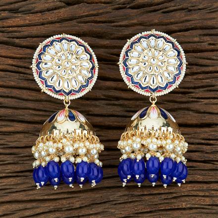 Indo Western Meenakari Earring With Gold Plating