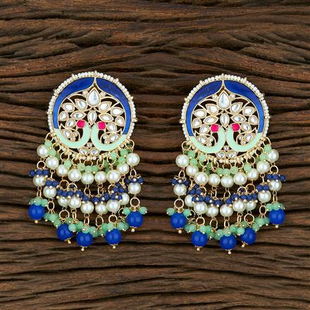 Indo Western Peacock Earring With Gold Plating