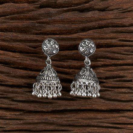 Jhumki With Oxidised Plating