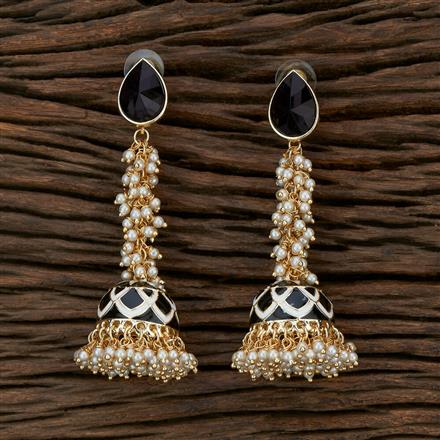 Indo Western Meenakari Earring With Gold Plating