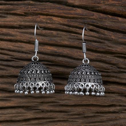 Jhumkis With Oxidised Plating