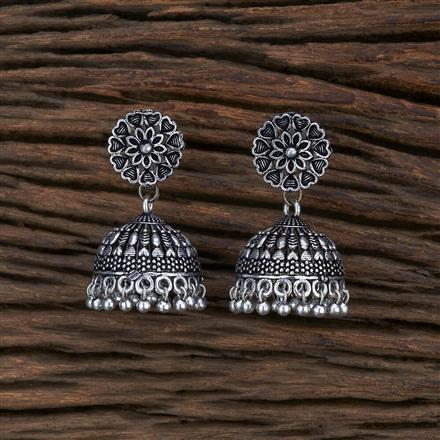 Jhumkis With Oxidised Plating