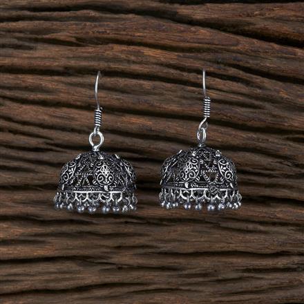 Jhumkis With Oxidised Plating