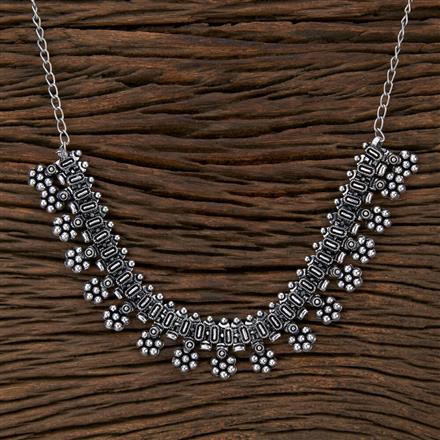 Classic Necklace With Oxidised Plating