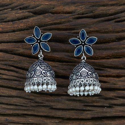 Jhumkis With Oxidised Plating