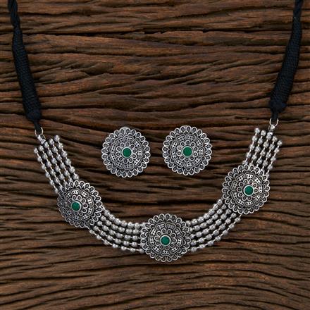 Classic Necklace With Oxidised Plating