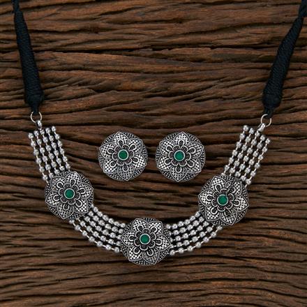 Classic Necklace With Oxidised Plating