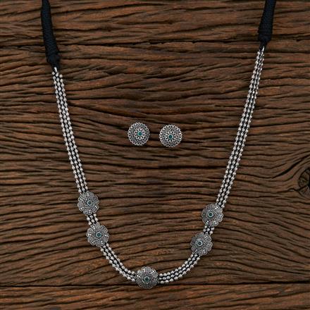 Long Necklace With Oxidised Plating