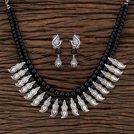 Classic Necklace With Oxidised Plating