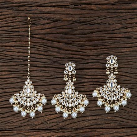 Indo Western Classic Earring Tikka With Gold Plating