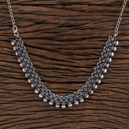 Classic Necklace With Oxidised Plating