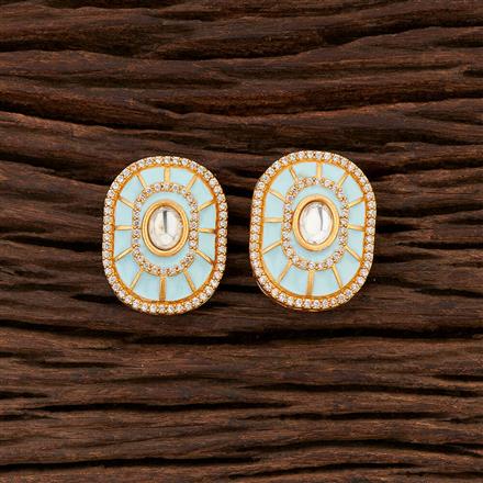 Indo Western Meenakari Earring With Matte Gold Plating