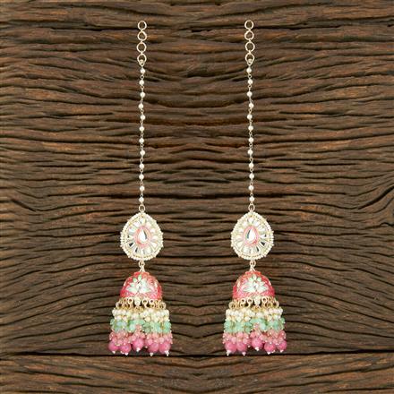 Indo Western Meenakari Earring With Gold Plating