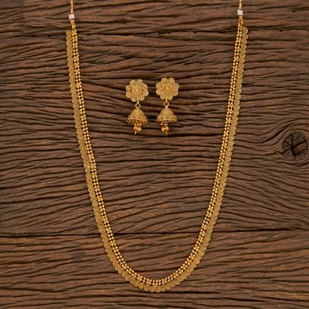 Antique Long Necklace With Gold Plating
