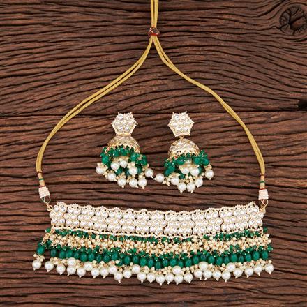 Indo Western Choker Necklace With Gold Plating