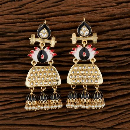 Indo Western Meenakari Earring With Gold Plating