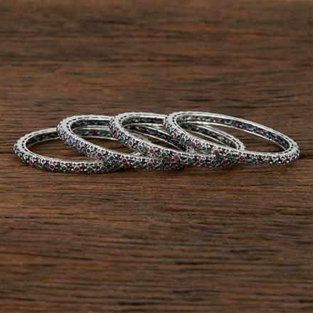 Classic Bangles With Oxidised Plating