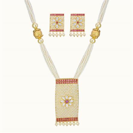 Antique Mala Pendant Set with gold plating