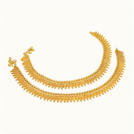 Antique Plain Gold Payal