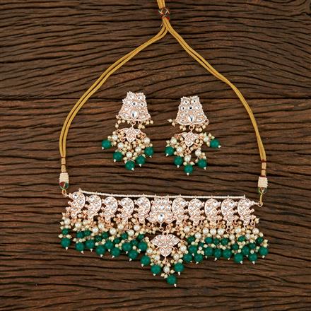 Indo Western Trendy Necklace With Rose Gold Plating