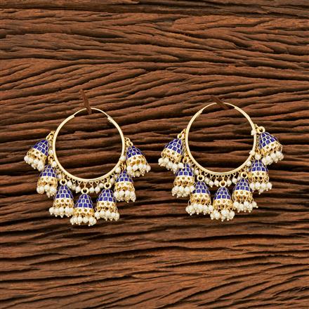 Indo Western Meenakari Earring With Gold Plating