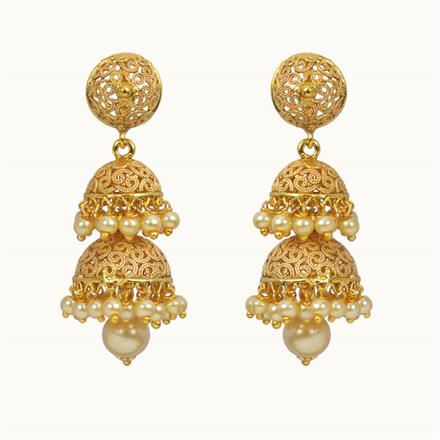 Antique Jhumki With Gold Plating