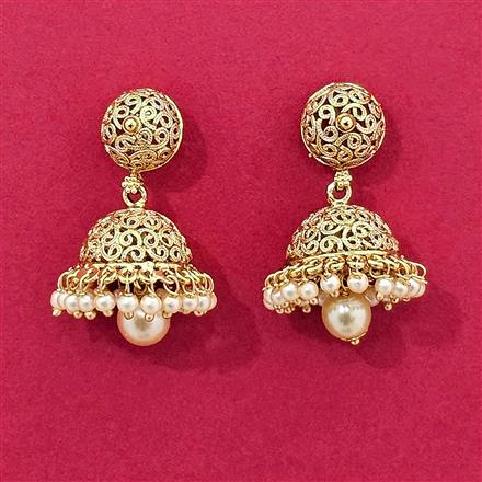 Antique Jhumkis With Gold Plating