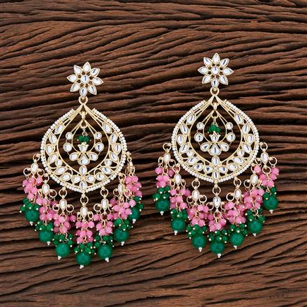 Indo Western Chand Earring With Gold Plating