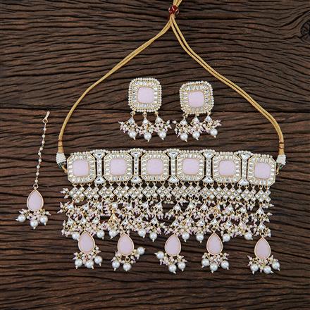 Indo Western Choker Necklace With Gold Plating