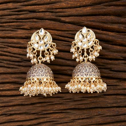 Indo Western Meenakari Earring With Gold Plating