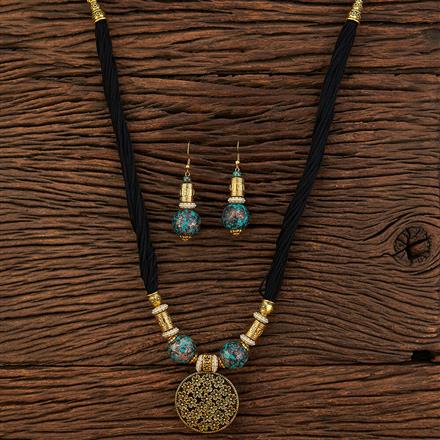 Indo Western Mala Necklace With Mehndi Plating