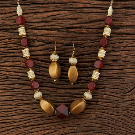 Indo Western Long Necklace With Mehndi Plating