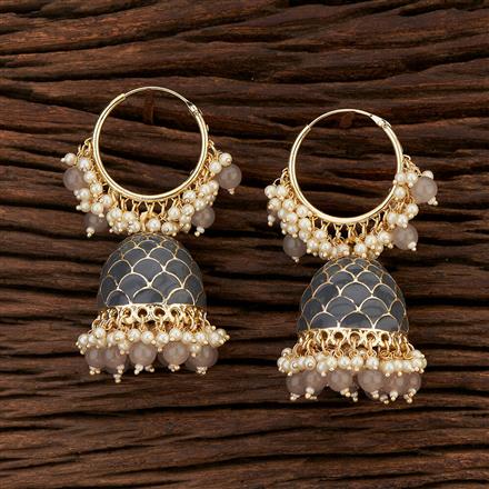 Indo Western Meenakari Earring With Gold Plating
