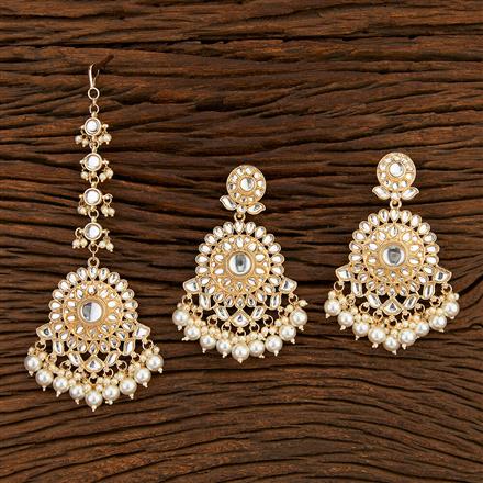 Indo Western Classic Earring Tikka With Gold Plating