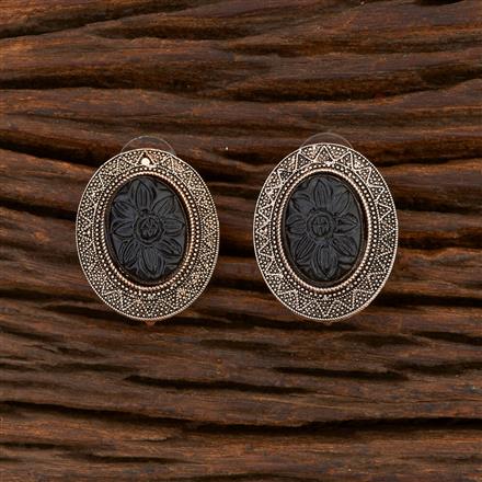 Indo Western Stone Earring With Rose Gold Plating