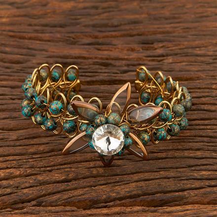 Western Broad Kada With Mehndi Plating