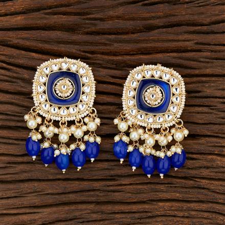 Indo Western Meenakari Earring With Gold Plating