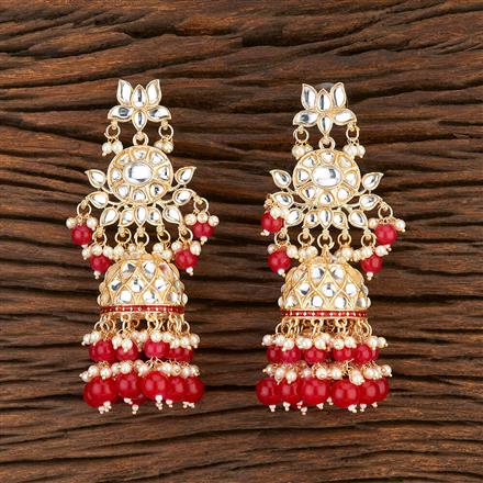 Indo Western Meenakari Earring With Gold Plating