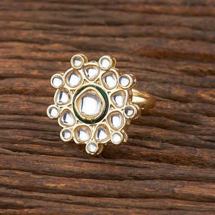 Indo Western Delicate Ring With Gold Plating