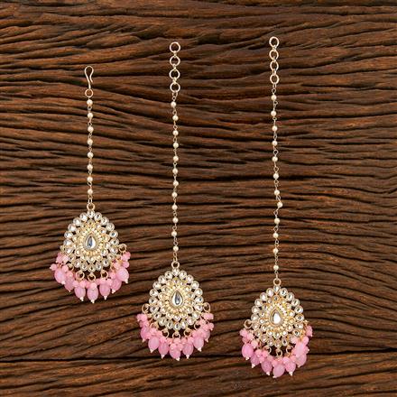 Indo Western Delicate Earring Tikka With Gold Plating