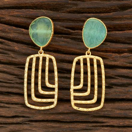 Indo Western Stone Earring With Gold Plating