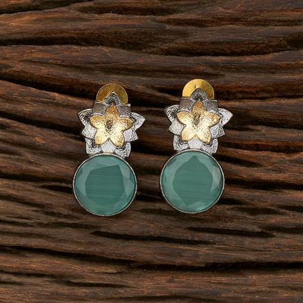 Indo Western Stone Earring With 2 Tone Plating