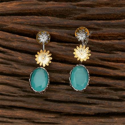 Indo Western Stone Earring With 2 Tone Plating