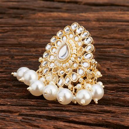 Indo Western Adjustable Ring With Gold Plating