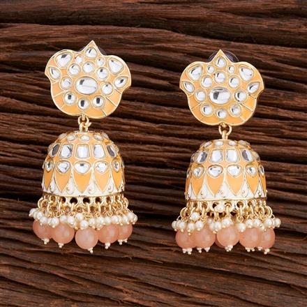 Indo Western Meenakari Earring With Gold Plating